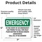 Signmission In The Event Of An Use Phone To, 7 in W x Rectangle, Vinyl Decal OS-2PACK-EM-D-57-L-10397 - alternate 5